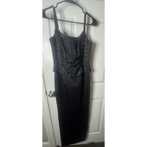 JESSICA McCLINTOCK GUNNE SAX Formal Evening  5 Black Prom Sparkle Y2K Dress